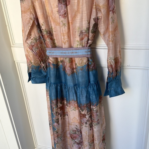Vintage Boho Belted Romantic Maxi Dress Long Sleeve Artistic size Small - Picture 11 of 12